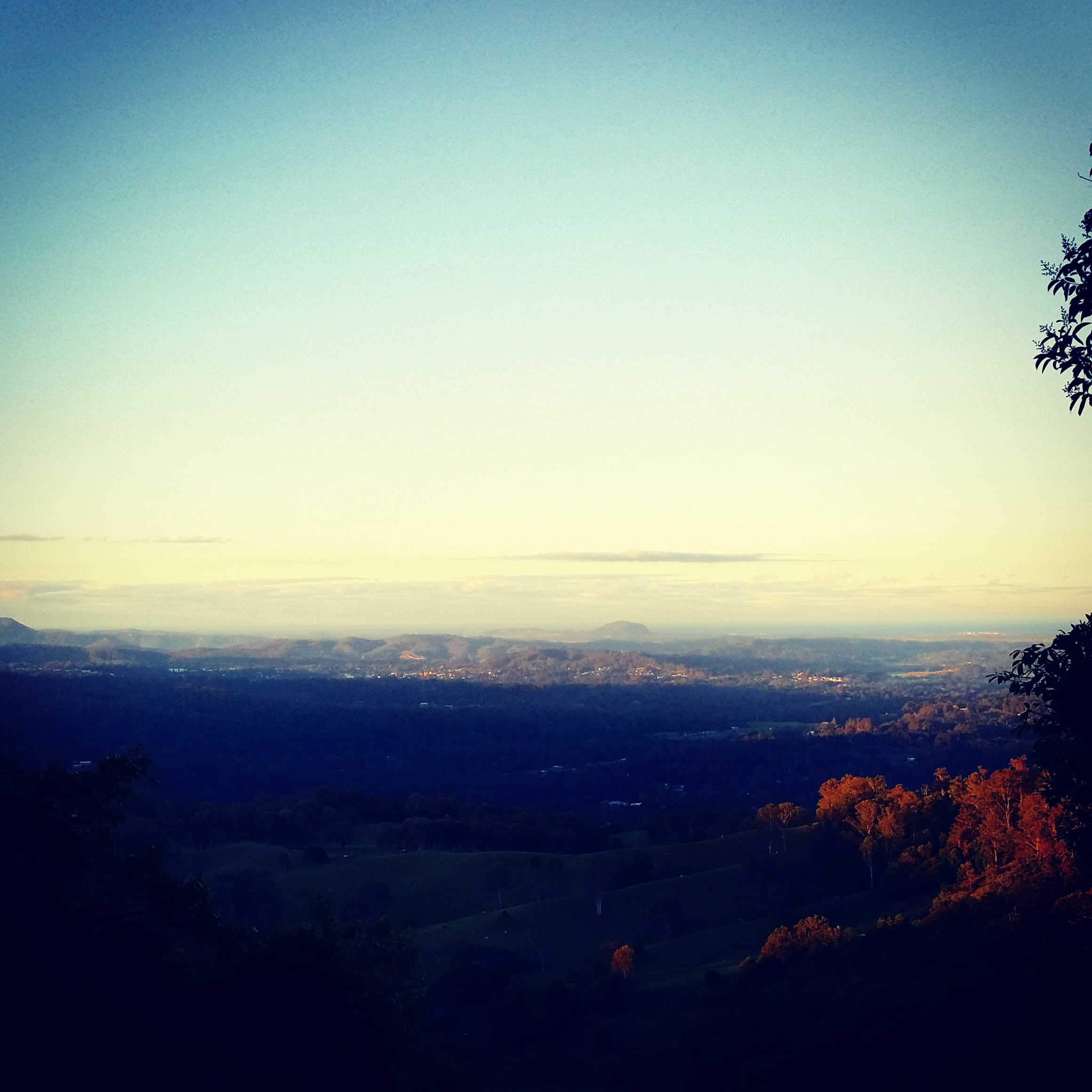 Golden sunset over the Maleny hinterland